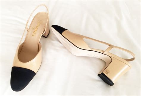 chanel two tone slingbacks buy|chanel slingback beige and black.